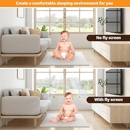 Fly Screens For Windows 120 X 250cm, Durable Fiberglass Insect Screen Mesh With Cleaning Brush - View #9