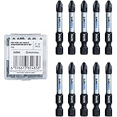 toolant PH2 Phillips Impact Bit Set, 2 Inch, 10-Piece, Magnetic | Anti-slip Phillips tips, magnetic fastener retention, CNC-machined profile, S2 alloy steel, impact-driver use