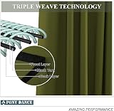 PONY DANCE Thermal Blackout Curtain Olive Green 132x210 cm Single Panel view 6