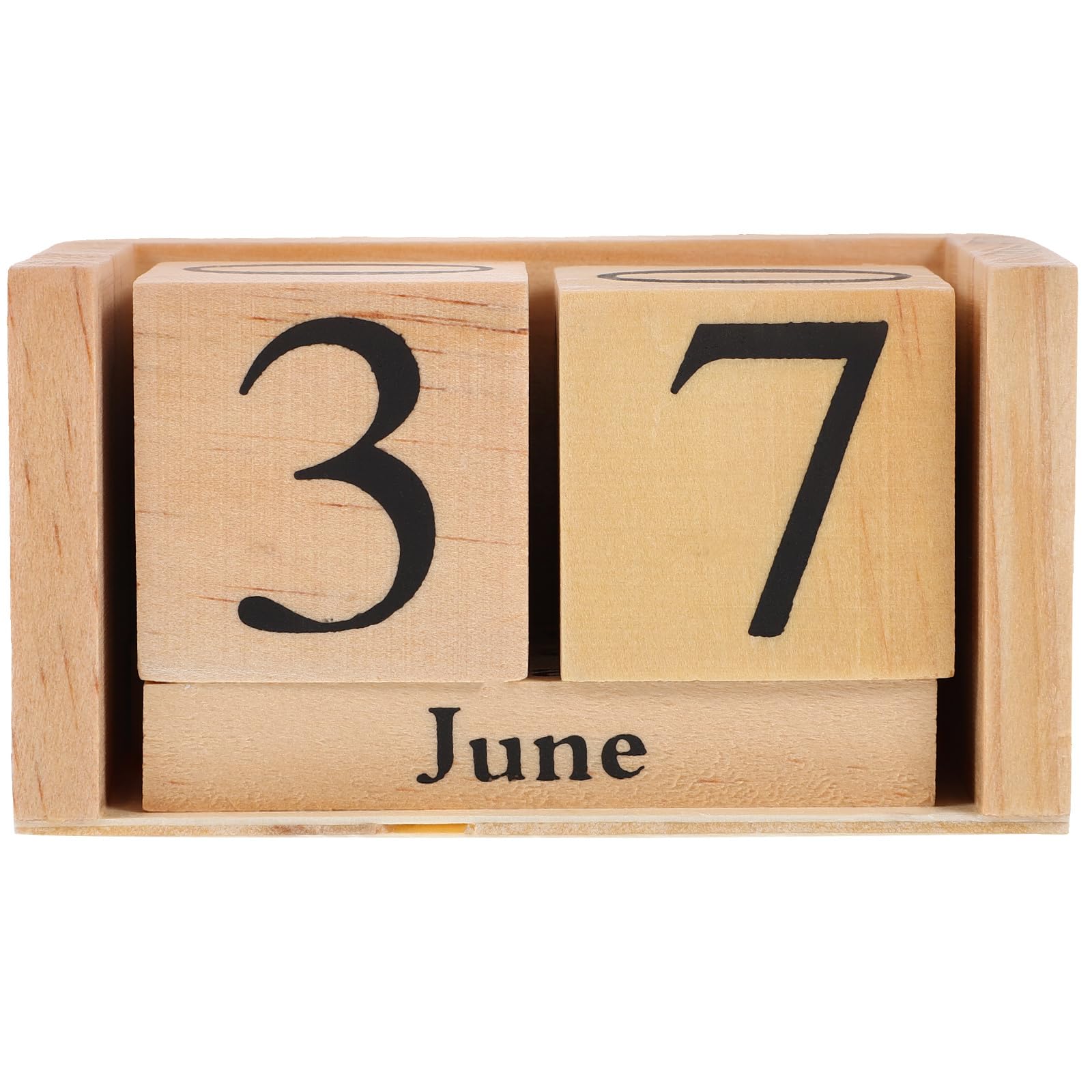 Operitacx Wooden Block Calendar Office Desk Decor Retro Decor Office Vintage Desk Calendars Daily Use Standing ative Table ative Block European Style