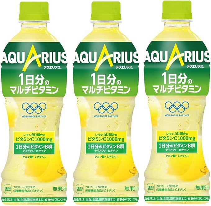 Amazon コカ コーラ アクエリアス 1日分のマルチビタミン 500mlpet 3本 食品 飲料 お酒 通販