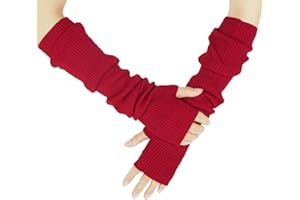 Farlenoyar Warm Cashmere Long Arm Gloves for Women Cozy Winter Fingerless Gloves Soft Arm Warmers,Great Holiday Gift