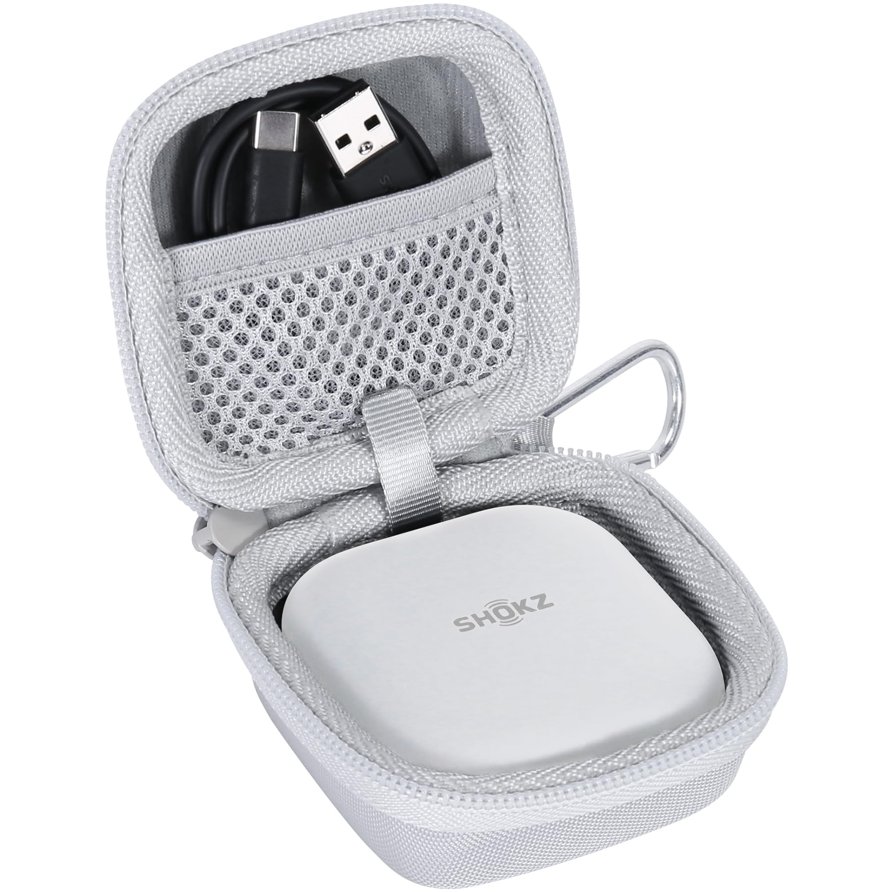 co2CREA Storage Travel Hard Case for SHOKZ New OpenFit 2+ /OpenFit 2 /OpenFit Air Open-Ear True Bluetooth Headphones (Case only,Without Earbuds)