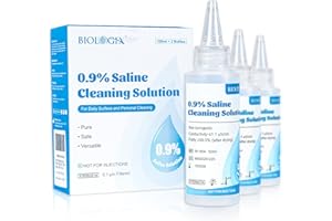 Normal Saline, 0.9% Cleaning Saline Solution, Ready-to-Use for Daily Household Use, 100ml Each, 3 per Box, 300ml /10.56 FL OZ