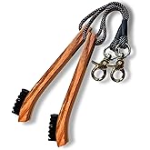 RE GOODS Golf Brush (2 Pack) - Cord and Clip Attachment for Bags and Carts, Club Cleaner Ideal for Woods and Irons - Golf Accesories for Men and Women