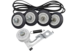 ATMA SUPPLY Dryer Repair Kit Compatible with LG Includes 4581EL2002C Dryer Drum Roller 4561EL3002A Dryer Idler Pulley 4400EL2001A Belt Spring Replace 4581EL3001A 4581EL3001C 4581EL2002A 4561EL3002B 4400EL2001F