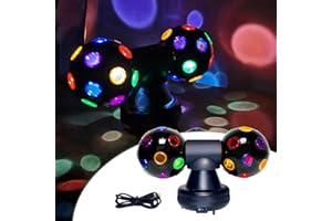 Tpyag Disco Light, Spinning Disco Ball Lights, Disco Ball Decor for Christmas Party, Wedding, Birthday, Colorful Disco Light for Indoor Parties Decorations, Ideal Gift for Friends and Family