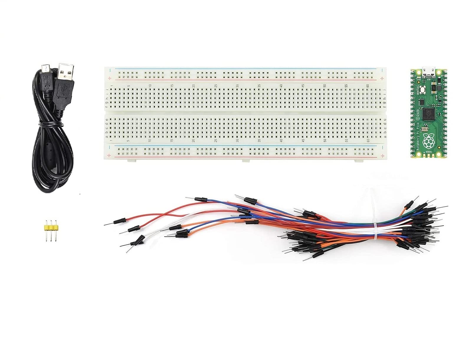 Starter Kit for Raspberry Pi Pico,Based on Raspberry Pi Pico RP2040 Microcontroller Board with Pre-Soldered Header,Support C/C++/Python