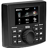 BOSS Audio Systems MGV520B Marine Gauge Receiver – Weatherproof, 3 Inch LCD, Built-in Amplifier, Bluetooth, Digital Media MP3 Player, No CD Player, USB Port, AM/FM Radio