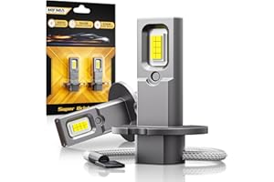 MIFMIA H3 LED Bulb for Fog Lights, 40000LM 600% Brighter H3 LED Fog Light Bulb, 1:1 Mini Size No Adapter Required Non-Polarit