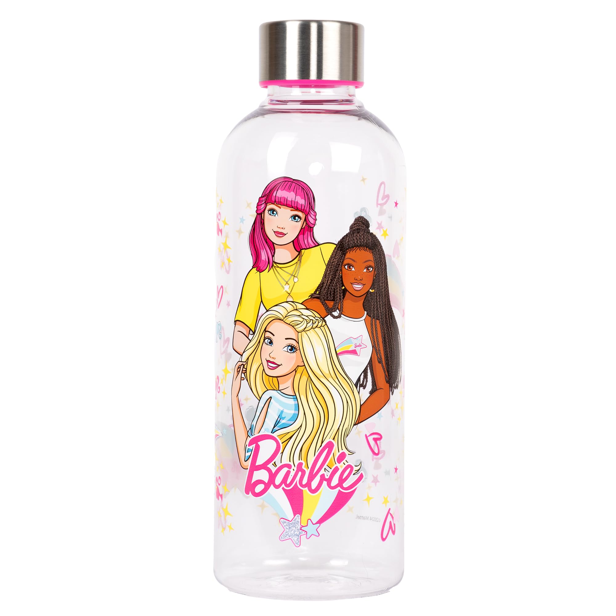 Barbie Plastic Bottle BPA Free - 850 ml School Water Bottle for Girls 100% Leakproof Durable Drink Flask Bottle for Girls
