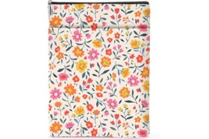 jeilink Book Sleeve Book Protector Book Pouch Book Lovers Gifts Bookish Gifts Book Cover with Zipper for Hardcover Paperback Washable Wildfloral Printed Gift Bag for Women Teacher Birthday, BookCover