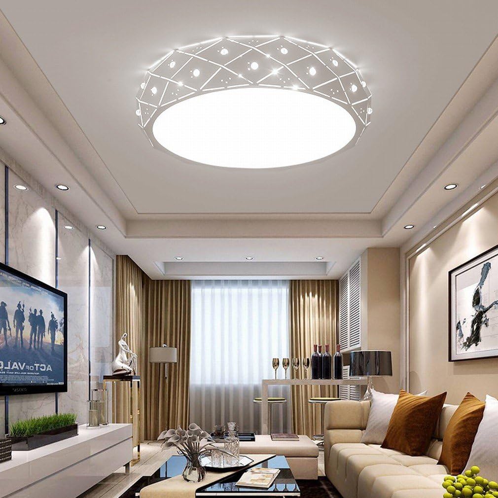 ENG Led Modern Simple Bedroom Ceiling Light Romantic Star Living Room Room Home Wedding Room Master Bedroom Creative Lighting,80cm,Three-Color Light