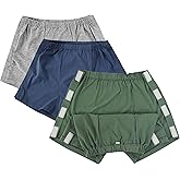 3 Pack Tear Away Underwear, Post Surgery Boxer Briefs for Men, Disabled Adaptive Underwear, Stick-on Briefs, XS/W23