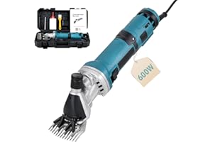Acesolid 600W Electric Sheep Clippers, Wool Shear, Professional Animal Shearing Machine with Blade, 6 Speed Adjustable Farm Livestock Grooming Kit for Grooming Sheep