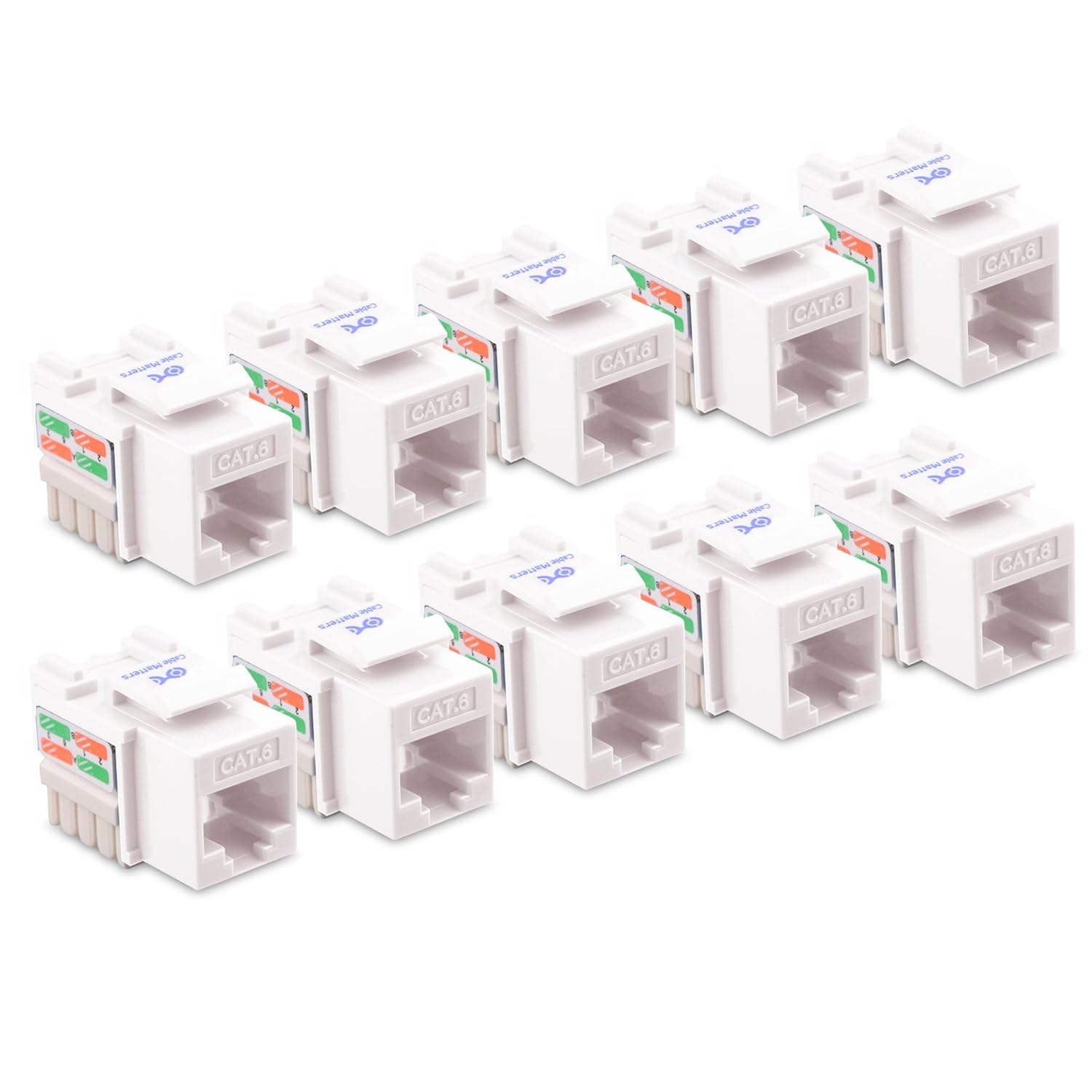 Cable Matters UL Listed 10Pack Cat6 RJ45 Keystone Jack