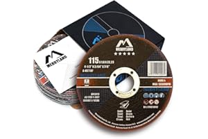 Merryland Cut Off Wheel 4 1/2 inch for Angle Grinder, Metal Cutting Wheel 4.5 X .045 X 7/8 Ultra Thin 25 Pack, Iron Steel Cutting Disc, Expert-Line E11071042