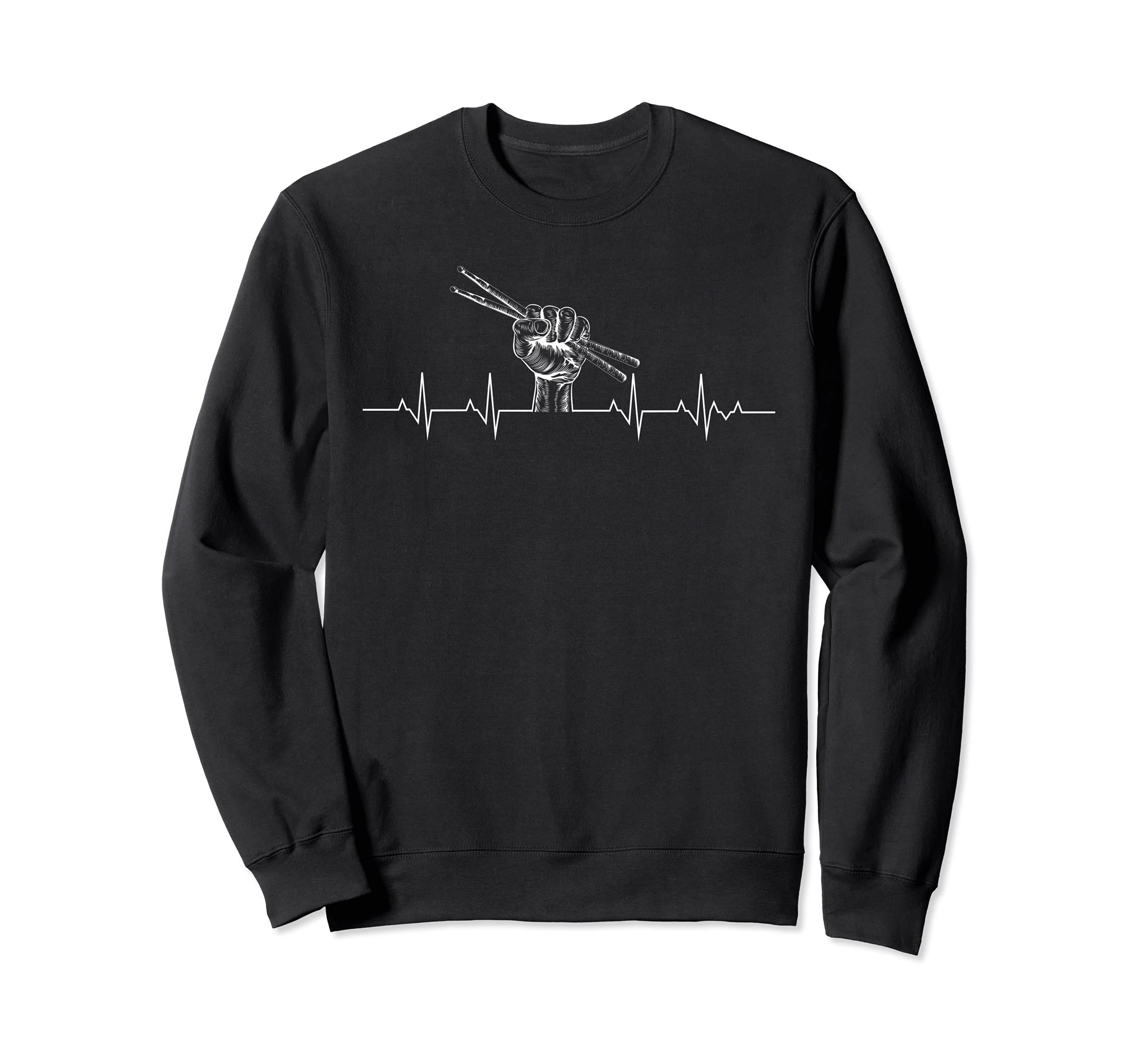 Drummer Percussion Drumsticks Fist Heartbeat Drums Sweatshirt