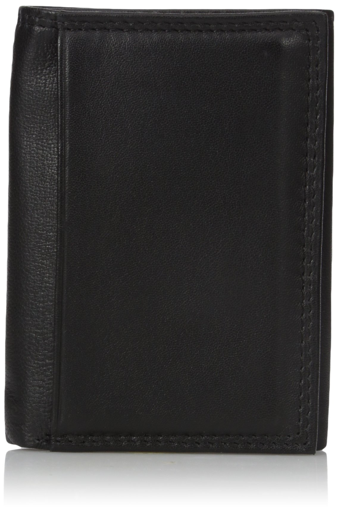 Buxton Emblem - Cartera triple de piel para hombre, negro, talla única