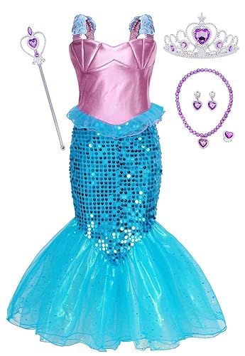 HenzWorld Princess Mermaid Costume Christmas Dress Role Pretend