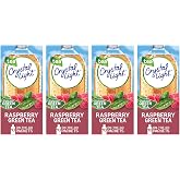 Crystal Light On-The-Go Drink Mix, Natural Flavor Powdered Beverage Mix, Made with Green Tea, No Artificial Flavors, 5 Calories Per Packet, Raspberry Green Tea, 0.09 Ounce Packets, 10 Count (Pack of 4)