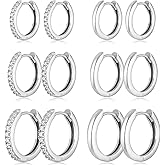 Gold Hoop Earrings Set Huggie Hoop Earrings Hypoallergenic Tiny Lightweight Cartilage Cubic Zirconia Jewelry Everyday Earrings for Women Piercing