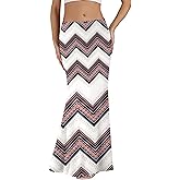 KIFOVEN Women's Casual Striped Print High Waist Maxi Long Pencil Skirt