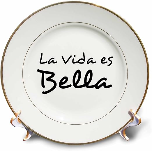 3dRose cp_185026_1 La Vida ES Bella Life is