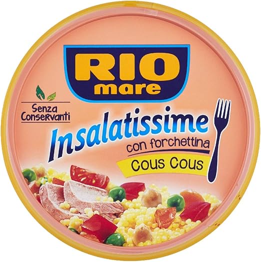 Rio Mare Insalatissime Cous Cous E Tonno Con Ceci Piselli Pomodorini Senza Conservanti Forchetta Inclusa 1 Lattina Da 220g Amazon It Alimentari E Cura Della Casa