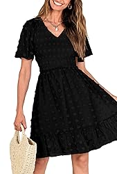 BTFBM Women's Smocked Boho Dress Resort Outfits