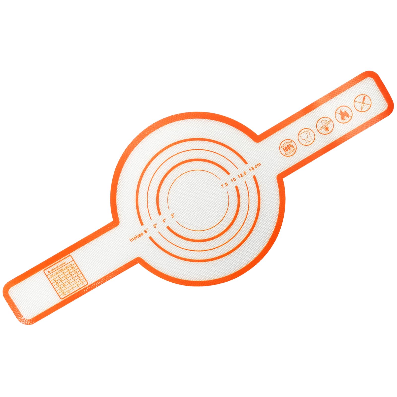 LYFJXX Silicone Bread Sling Mat for Dutch Oven with Long Handles, Reusable Non-Tick Baking MatSuit, Easy to Transfer Sourdough Bread-Orange