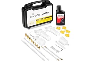 CHUMXINY Brake Bleed Kit for Shimano, TEKTRO, TRP Hydraulic Disc Brakes. Bicycle Hydraulic Brake Bleed Kit Includes Brass Connector, 150ML Mineral Oil Brake Fluid