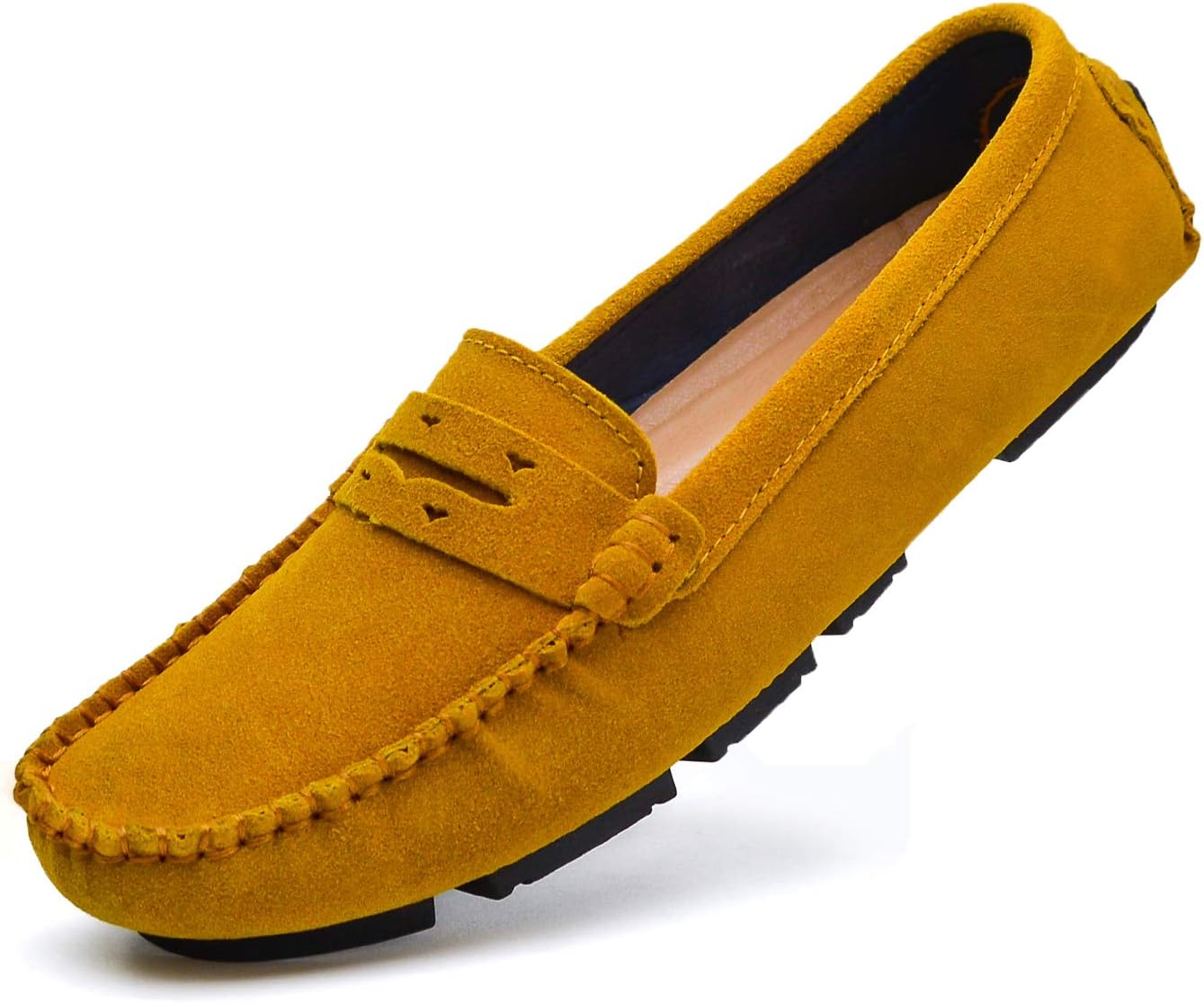YiCeirnier Women's Loafers Driving Shoes Suede Casual Flat Boat Shoes