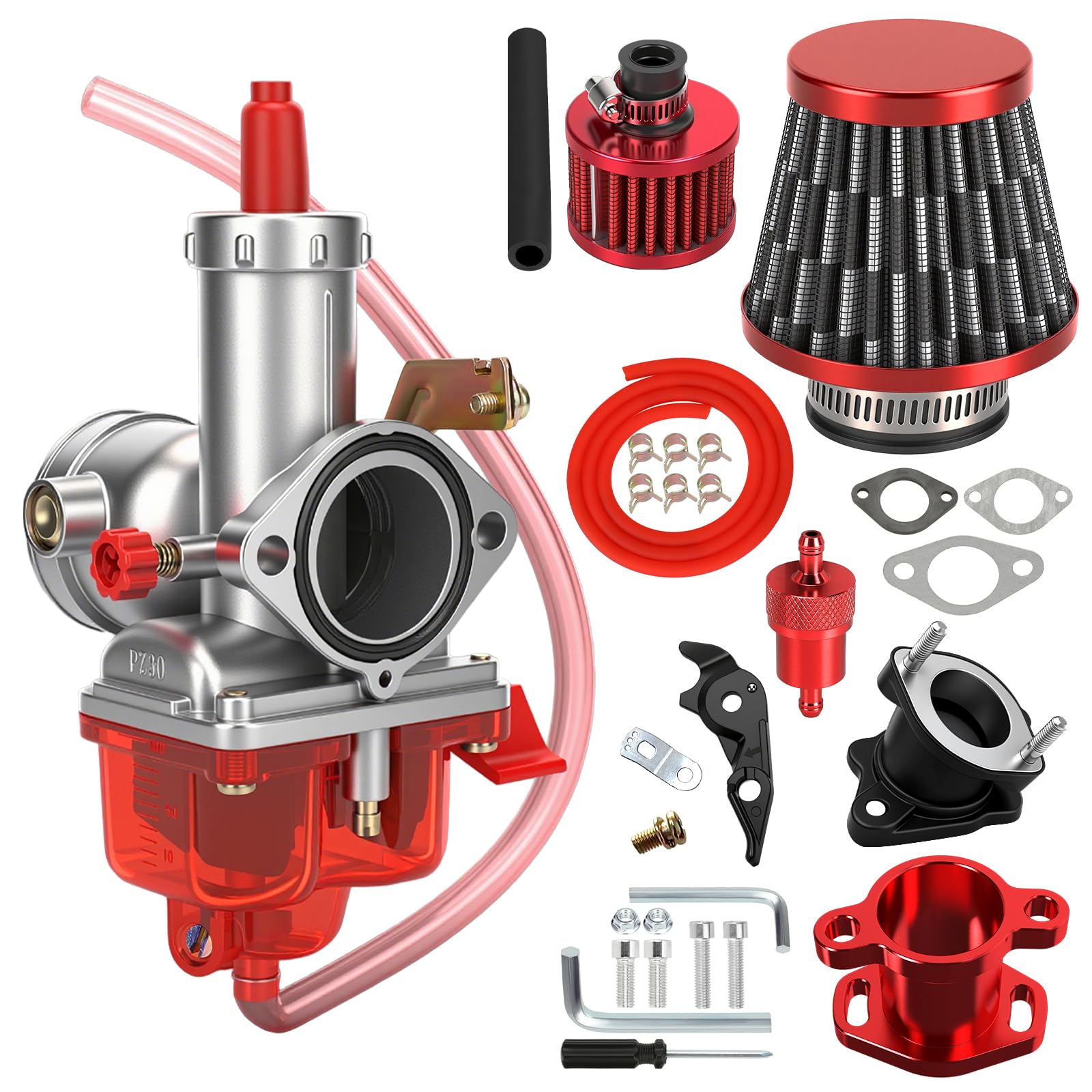 Photo 1 of CILOYU PZ30 Carburetor Kit with Intake Manifold Replacement for Predator 420 301cc GX390 GX340 GX270 GX240 13HP 11HP Engine Mini Bike Go Kart Cart CG 200cc 250cc Roketa Sunl JCL Chinese ATV Quad Parts