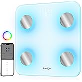 Alcedo Smart Body Fat Scale, Digital Scale with BMI, Fat Percentage, Muscle Mass, Color-Changing with Weight Variation, 400 lb, Bluetooth