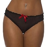 Velvet Kitten by Lingerie Diva Sexy Sheer Ruched Rene Ruffle Panty