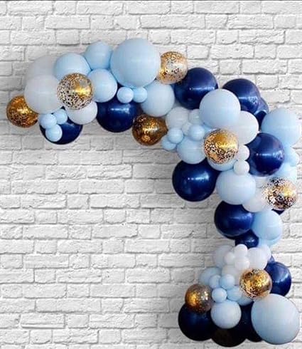 baby boy shower balloon arch