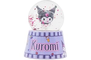 Silver Buffalo Sanrio Hello Kitty and Friends Boxed Light Up Snow Globe Featuring Kuromi, 45mm