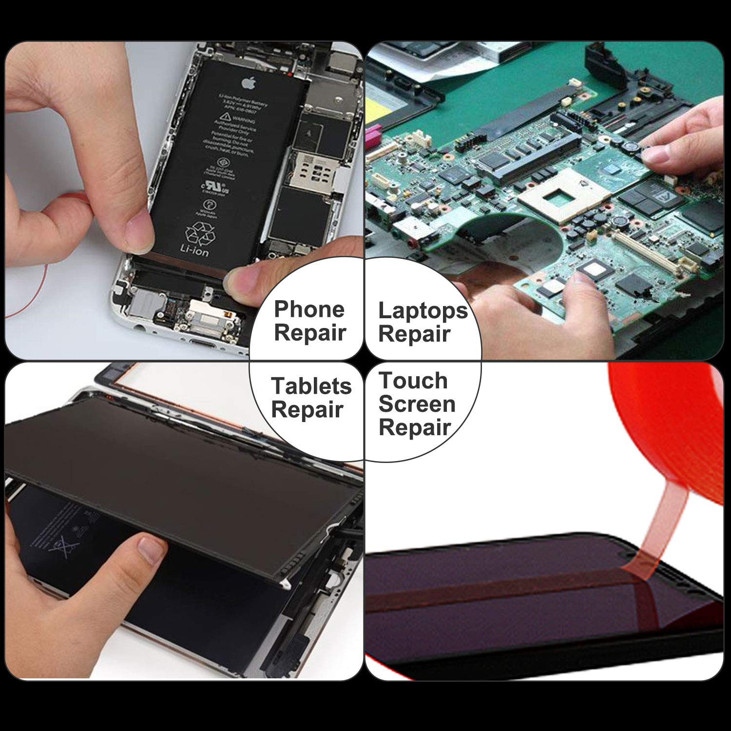 Kaisiking 2mm / 3mm x 25M LCD Touch Screen Repair Tape - Adhesive Tape for Cell Phones, iPad, Tablets, Laptops, Camera