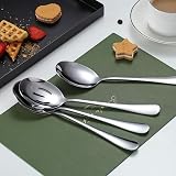 Kyraton Stainless Steel Serving Spoons Set 4 Pcs - 2 Serving 2 Slotted view 4