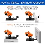 Yes4All SJXD Deluxe T-Bar Row Platform 360° Swivel Fits Standard & Olympic Bars view 4