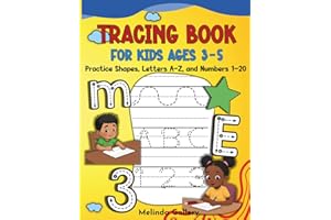 Tracing Book for Kids Ages 3-5: Practice Shapes, Letters A-Z, and Numbers 1-20, along with coloring and simple activities lik
