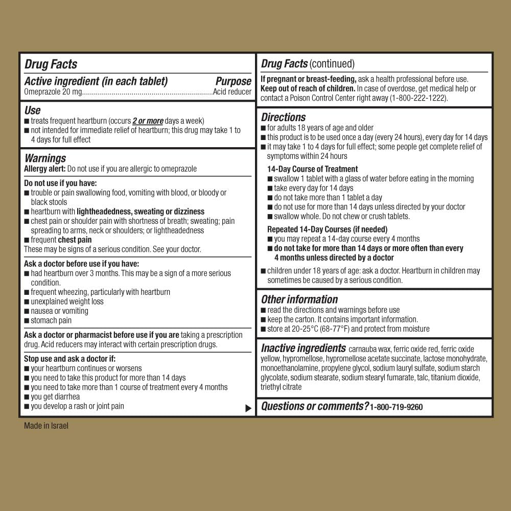 GoodSense Omeprazole Delayed Release Tablets 20 mg, 42 Count: Health & Personal Care