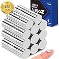 VSKIZ 120Pcs Small Magnets Fridge, Small Magnets, Tiny Rare Earth Refrigerator Magnets, Tiny Magnets for Whiteboard, Strong Neodymium Magnet for Office, Whiteboard, Nail Cutter Magnets
