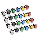 24Pcs 16MM Momentary Push Button on Off Switch