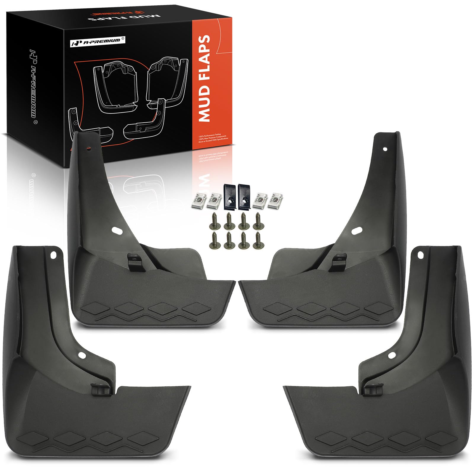 Photo 1 of A-Premium Set of 4PCS Mud Flaps Splash Guards Mudguards Mudflaps with Hardware Kits Compatible with Volkswagen Tiguan 2024, Front & Rear (Driver and Passenger Side)