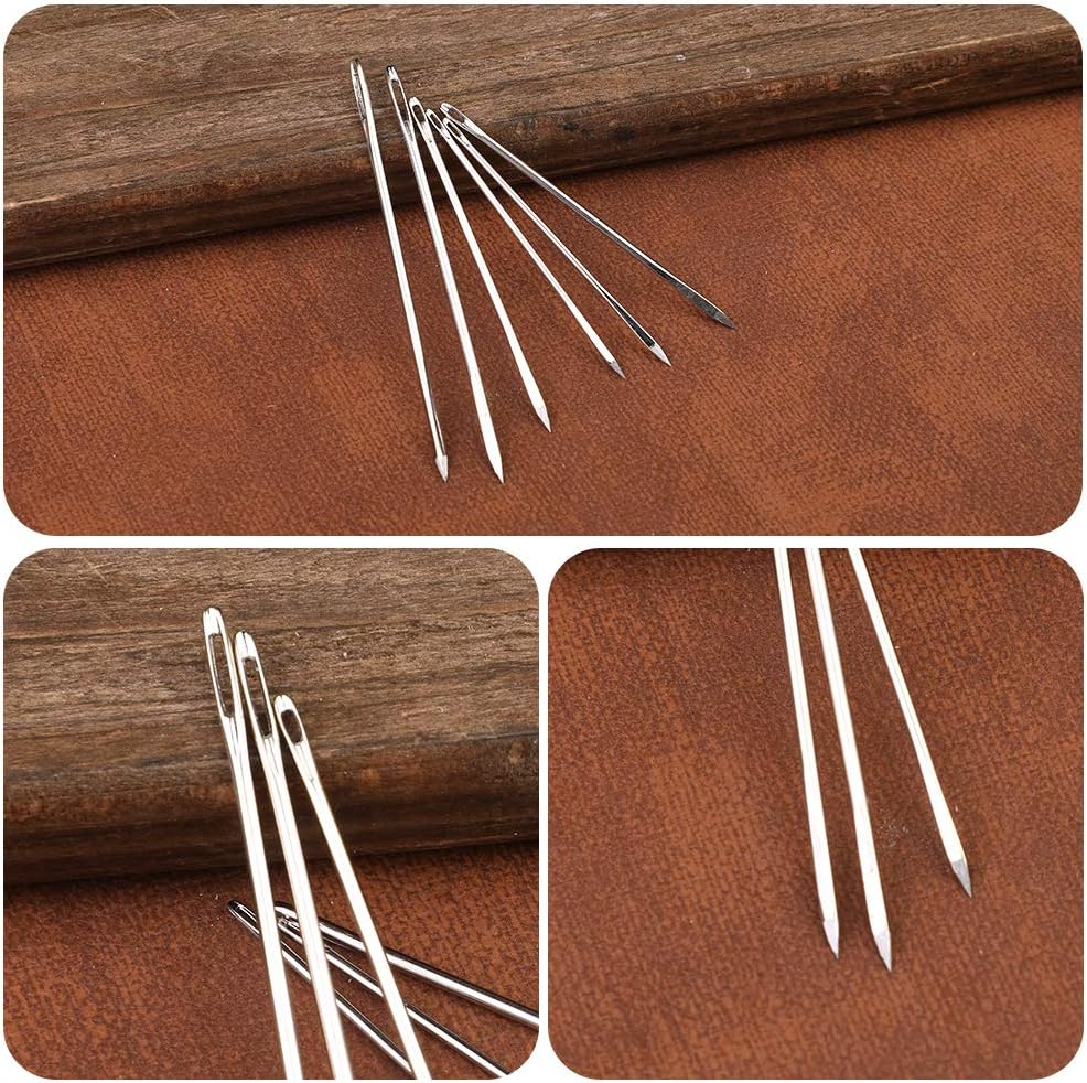 Leather Pony Horse Clamp Leather Sewing Kit Included Sewing Needles, Leather Compass and Stitching Pony, Leather Pony DIY Wood Leathercraft Leather Tools Sewing Tables Desktop Lacing Stitching