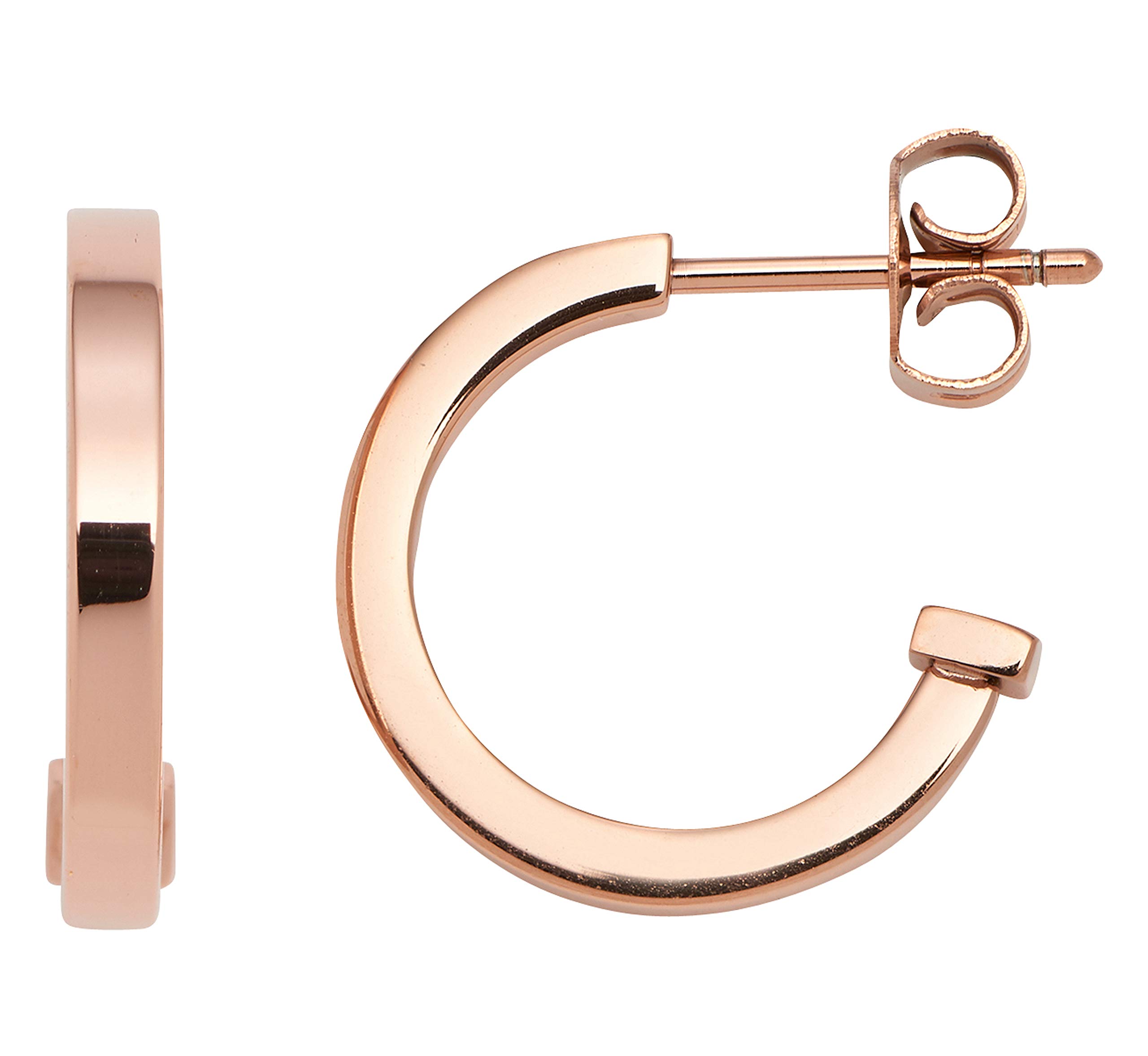 JEWELS BY LEONARDO Women Stainless Steel Hoop Earrings - 16755