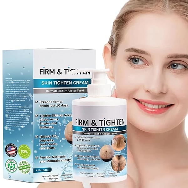 HANNAHCOS FIRM TIGHTEN SKIN TIGHTEN CREAM, COLLAGEN CREAM SKIN CARE BODY LOTION, ANTI-WRINKLE MULTI-PURPOSE CREAM, RESTORE SKIN ELASTICITY, FOR ALL SKIN TYPES 3.4OZ