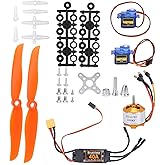 RC Plane Motor Kit for RC Plane Helicopter, Professional 6035 Propeller RC Remote Control Aircraft 40A XT60T ESC Combo Kit Co